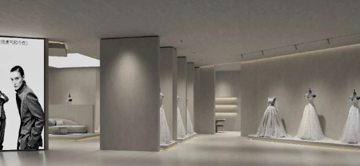 珠海华发广场横琴府135平复古风装修效果图｜社区楼盘案例｜未分类效果参考
